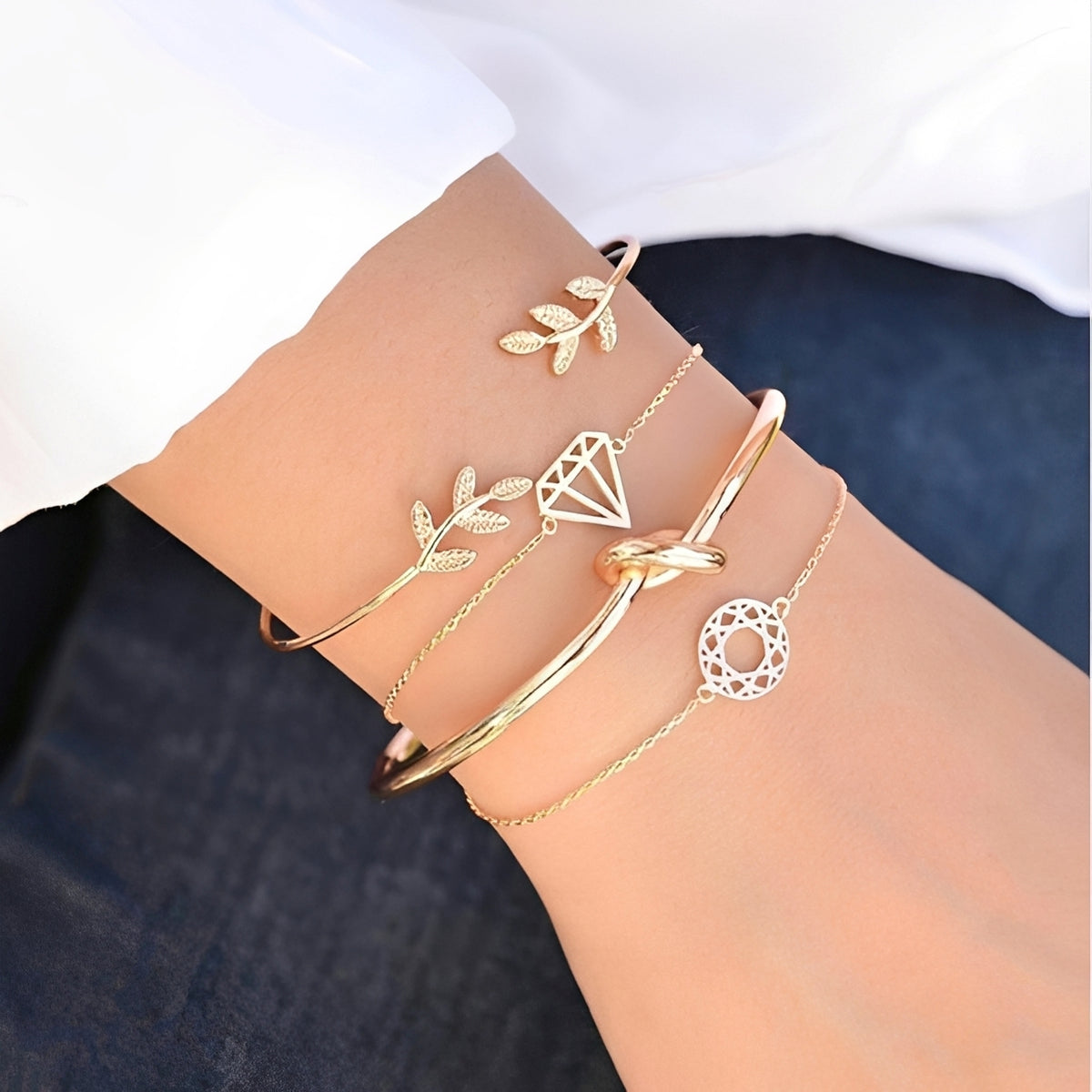 Alora – Elegant lime bracelet set