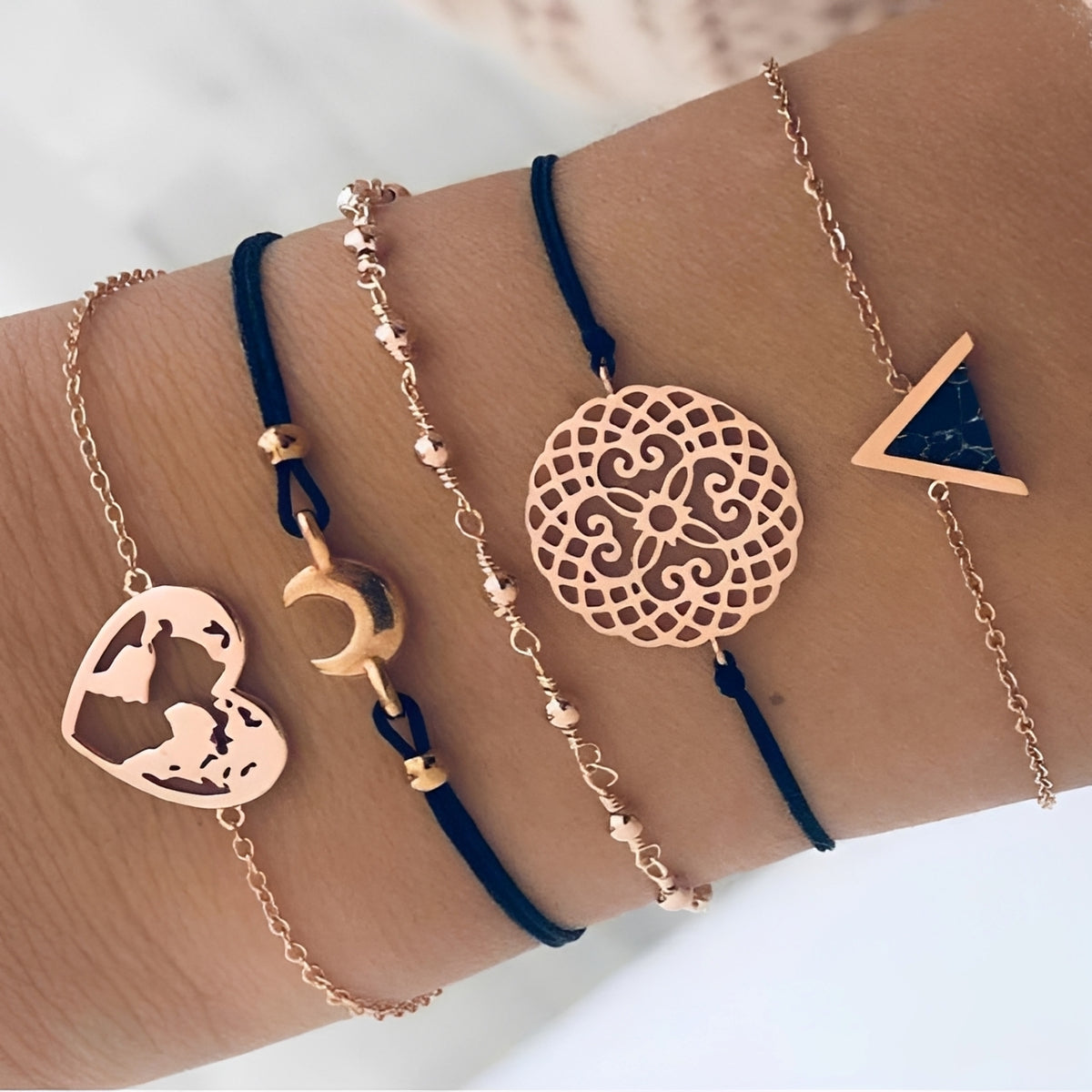 Alora – Elegant lime bracelet set