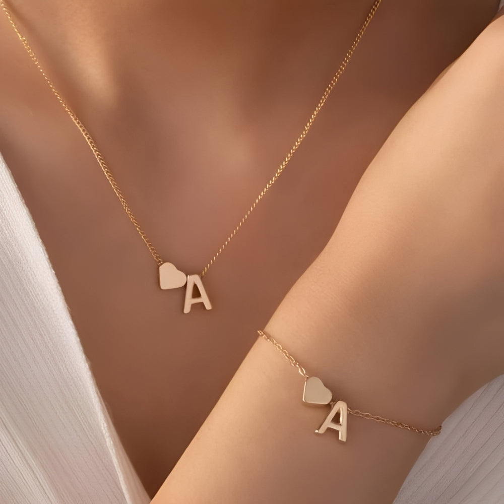 Initial Heart Jewelry Collection - Initial Love Jewelry Collection