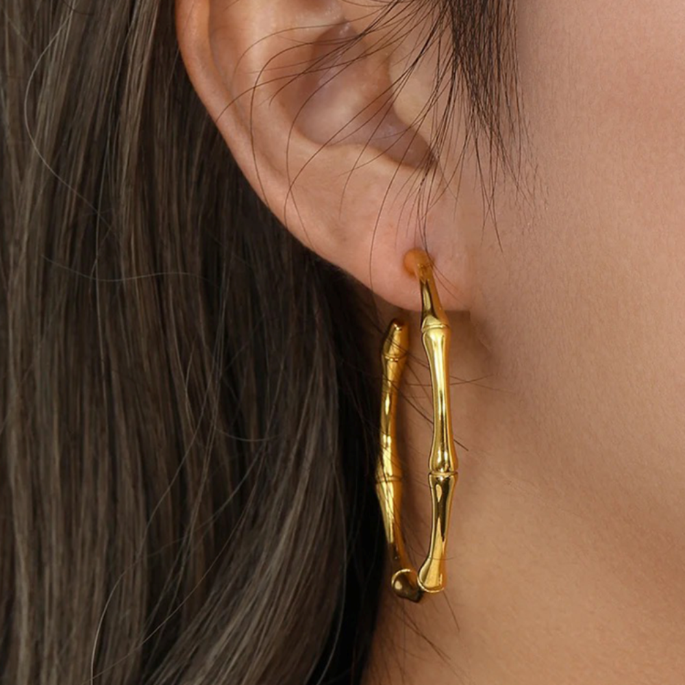 Alice – Bamboo Hoop Earrings