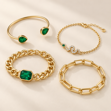 Jade – Set of Green Crystal Bracelets