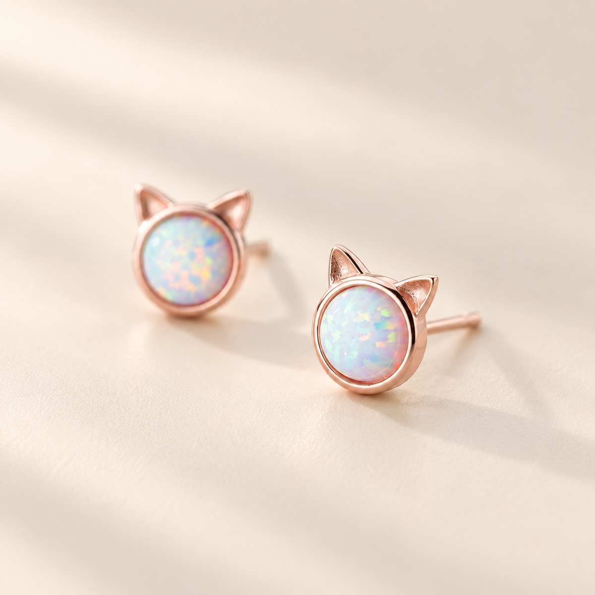 Sepideh – Cat Earrings with Iridescent Detail