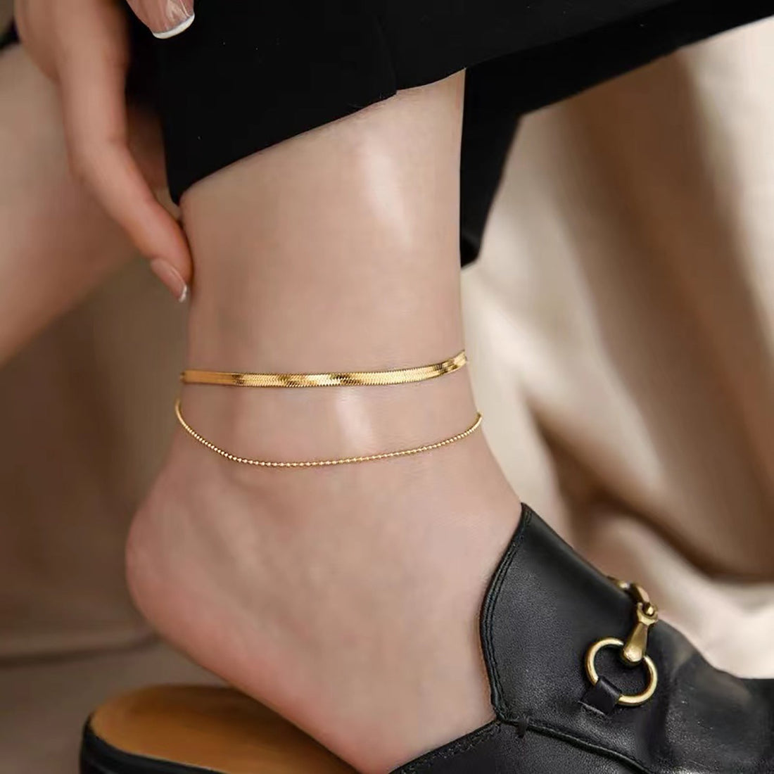 Frida – Gold-tone ankle chain