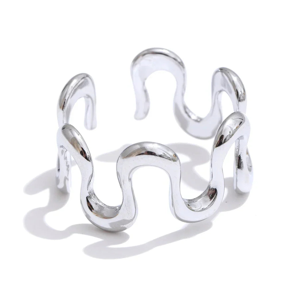 Adjustable Open Ring for Women’s with Unique Band Design