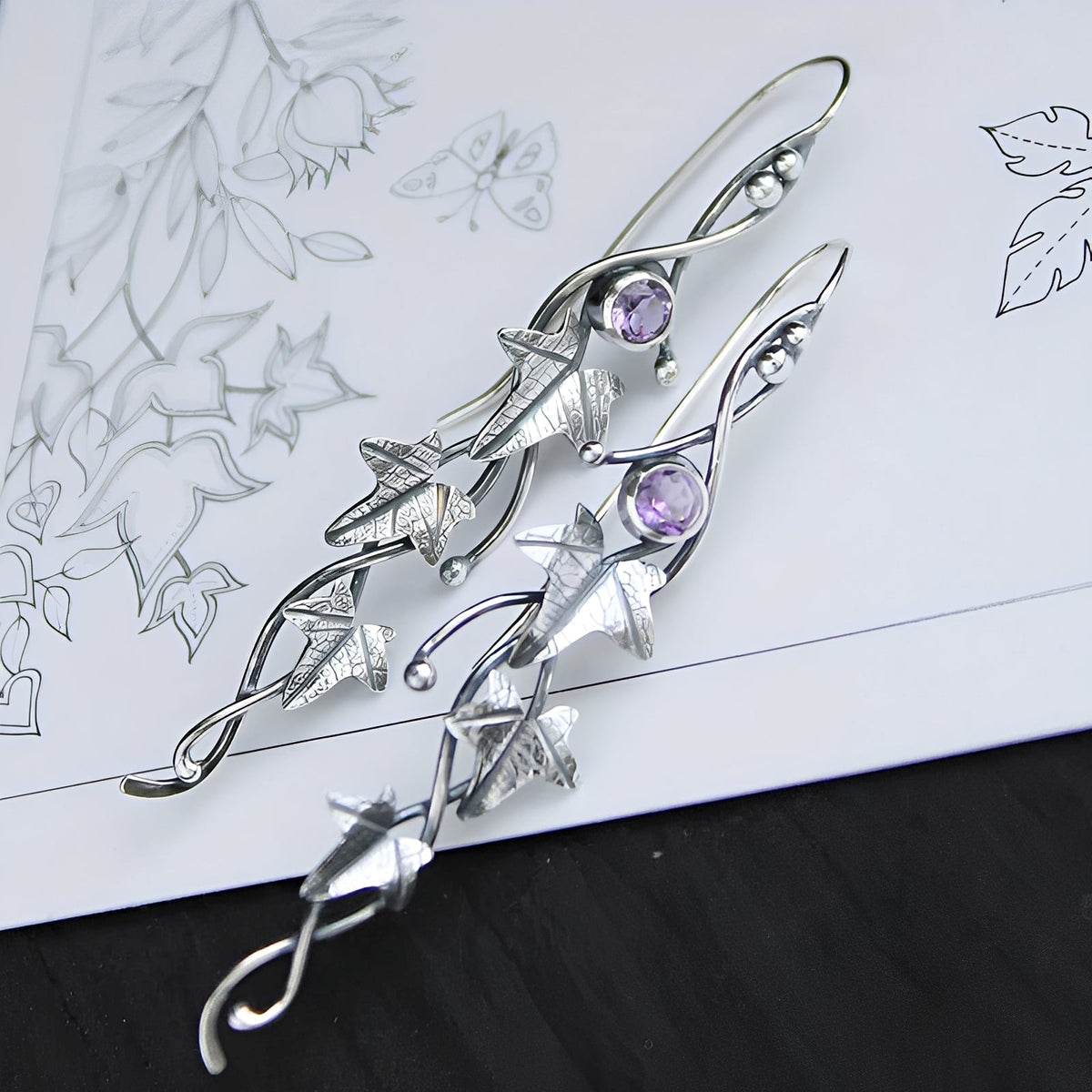 Nina – Vintage Fairy Leaf Shaped Earrings