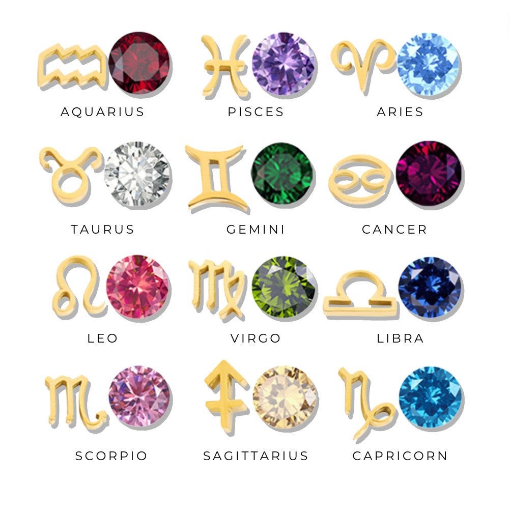 Shay - Zodiac birthstone necklace
