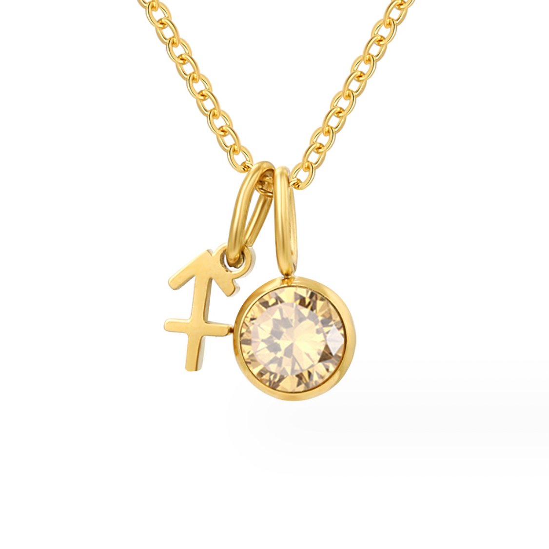 Shay - Zodiac birthstone necklace