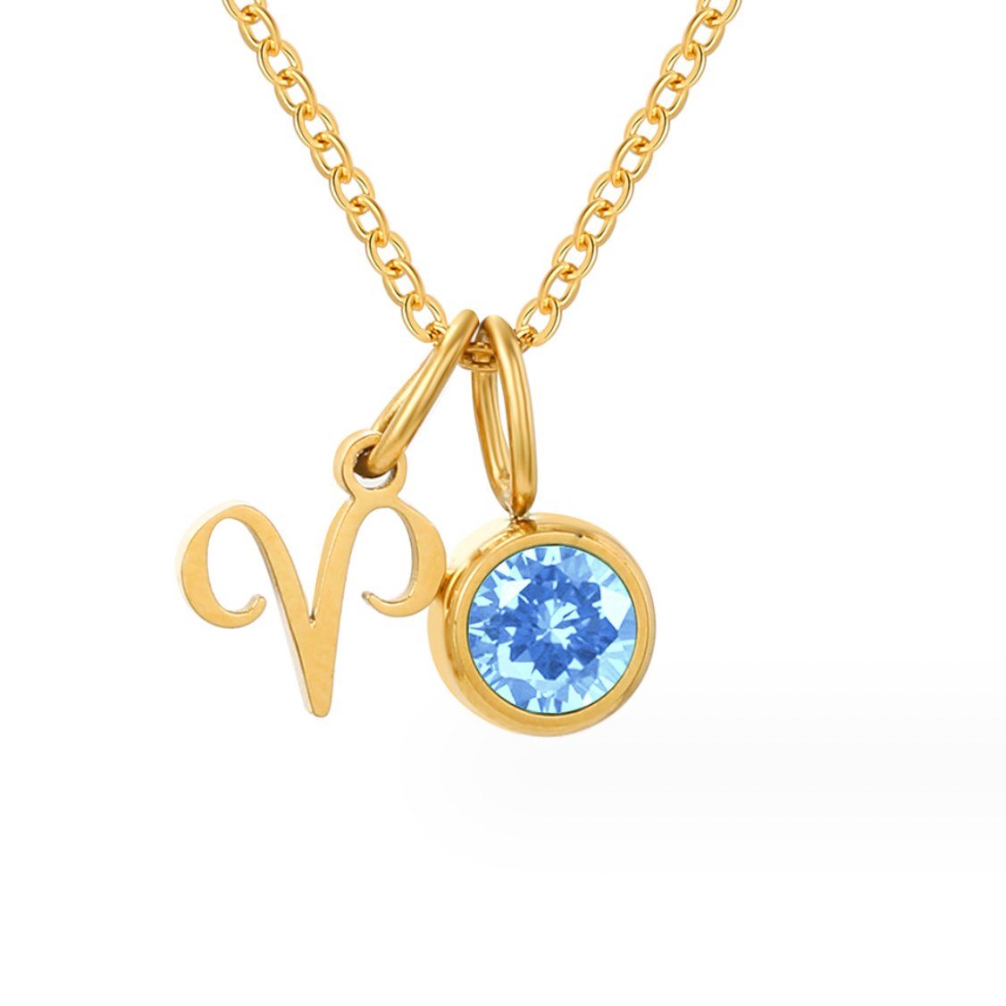 Shay - Zodiac birthstone necklace