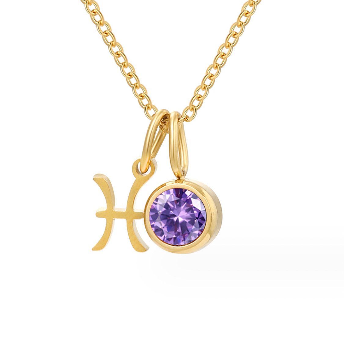Shay - Zodiac birthstone necklace