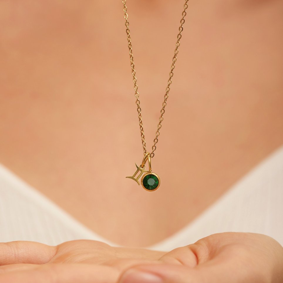 Shay - Zodiac birthstone necklace