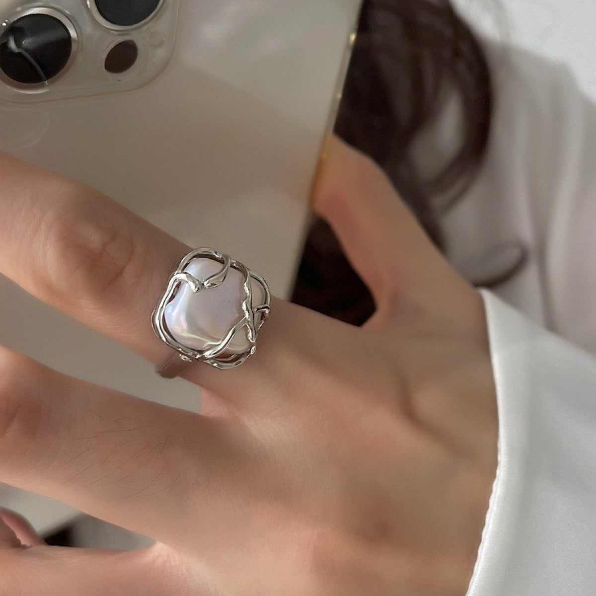Marian – Gold Ring with Pearl
